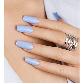 Pastell, asurblå negler - elegant styling