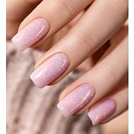 Subtil rosa hybridbase med en skinnende aksent