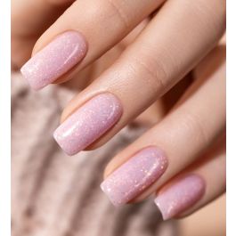 Subtil rosa hybridbase med en skinnende aksent
